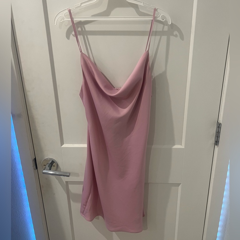 Urban outfitters pink silk dress